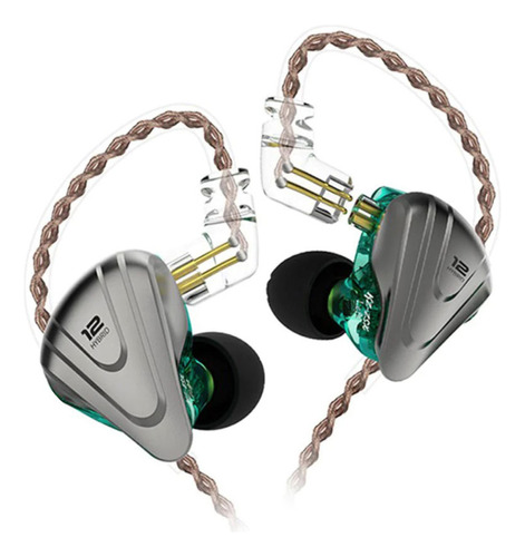 Auriculares In-ear Kz Zsx Cyan Hybrid Technology Monitoreo