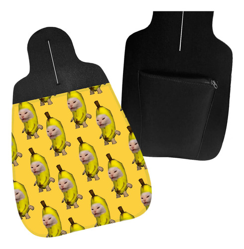 Lixeira De Carro Anti Furto Gato Banana Amarelo