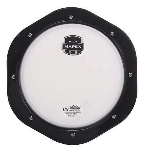 Pad De Práctica P/ Bateristas 8'' Mapex Ppa08-mpn Color Blanco Y Negro