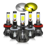 Par Ampolletas Led H11 H8 H9 Blanco-amarillo Bi-color Cob