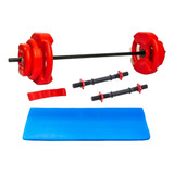 Kit 17kg Crossfit-profesional 2mancuerpvc Colcho Theramedia