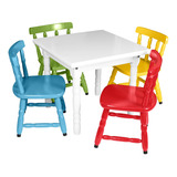 Conjunto Mesa Infantil Scholl Com 4 Cadeiras