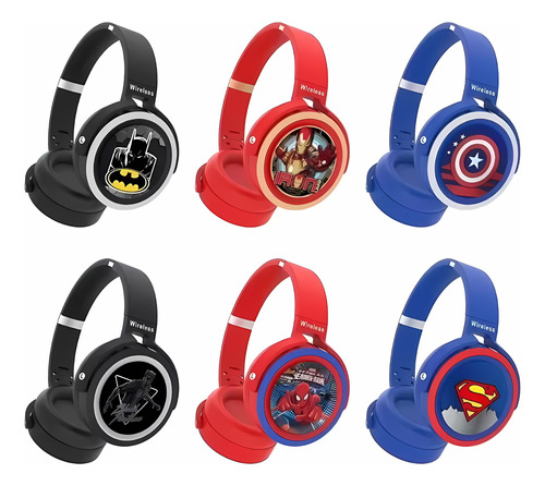 Fone Infantil Buetooth Headset Heróis Vingadores Sem Fio