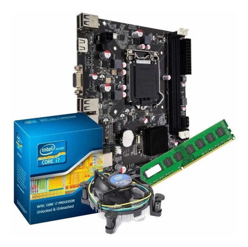 Kit Processador I7 4790, Placa H81, 8gb Ddr3 E Cooler