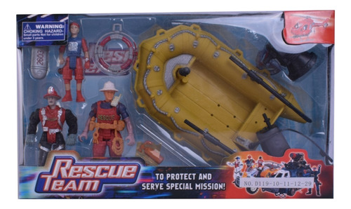 Muñecos Bomberos Escuadrón Rescate Acuático