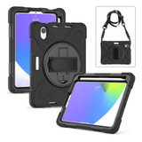 Funda Para iPad Mini 6 Uso Rudo Con Correa Negro