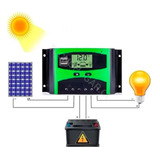 Regulador De Carga Controlador Solar Digital 12v 24v 60a