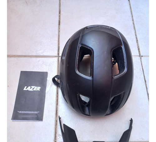 Casco De Bicicleta Lazer Chiru Talle M Color Negro - No Mips