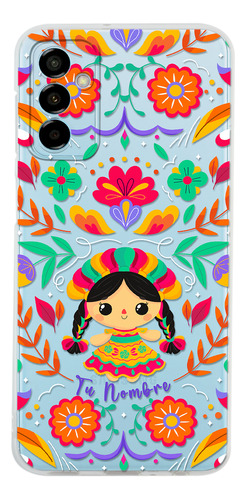 Funda Para Galaxy Diseño Mexicano Muñeca Lele Flores Nombre