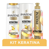 Kit Pantene Keratina Shampoo + Acond 400ml + Crema De Peinar