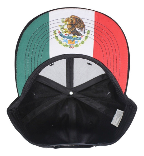 Gorra Plana Lisa Visera Bandera De México (premium)