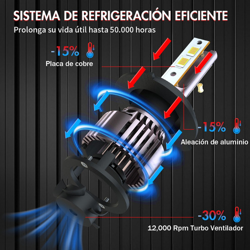 11000lm 9003 Kit De Faros Led Luz Alta Y Baja Para Chevrolet