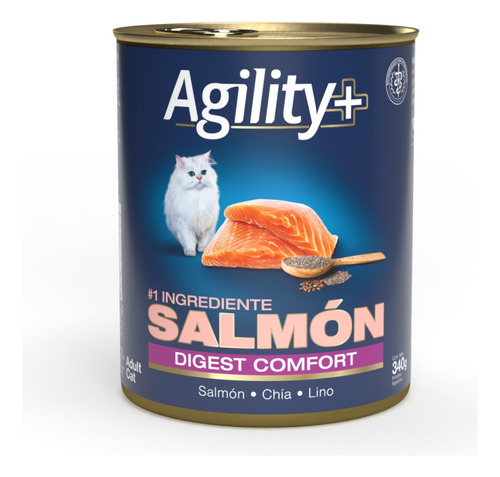 Lata Alimento Agility+ Gato Digest Comfort Wet Cordero 340gr
