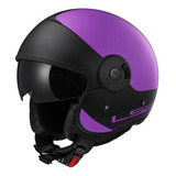 Casco Abierto Ls2 597 Cabrio Via Matt Tri Fibra Moto Delta