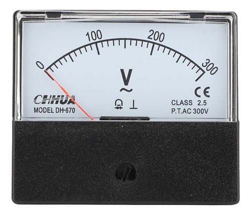 Chhua Voltimetro Analogico Dh-670 Ac0-300v Panel Medidor De 