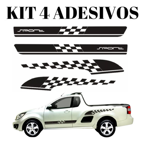 Kit Adesivo Carro Montana Sporte Compatível Faixas Laterais 