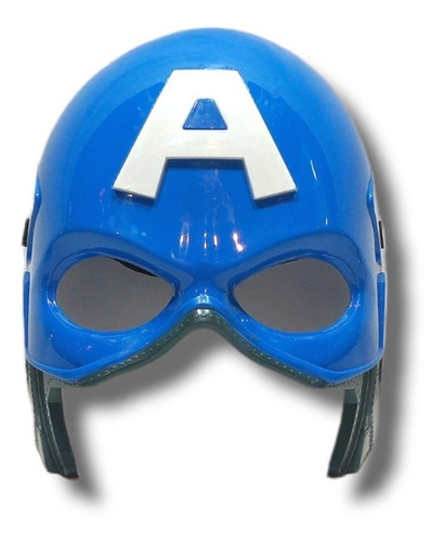 Máscara Plástica Cara Completa De Capitán América Con Luz.