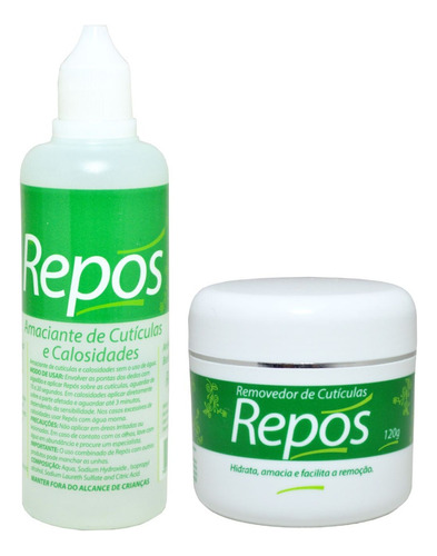 Repos Amaciante Cutículas 120ml + Creme Removedor 120gr