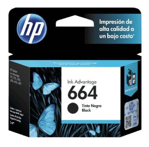 Cartucho De Tinta Hp 664 Negra Original 