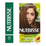 Kit Tinte Garnier  Nutrisse Regular Clasico Mascarilla Nutricolor Permanente Tono 53 Nuez Para Cabello