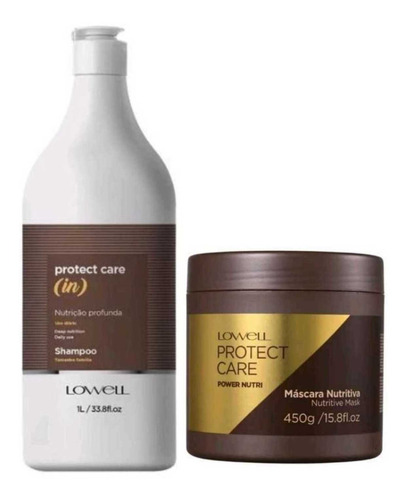 Lowel Protect Care Power Nutri Shampoo 1l+  Máscara 450g
