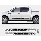 Stickers Franja Lateral Y Garra Faro Para Ford Ranger 3 Pzs