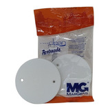 Kit 10 Placa Redonda 3  Pol Clean Branco Fosco Margirius