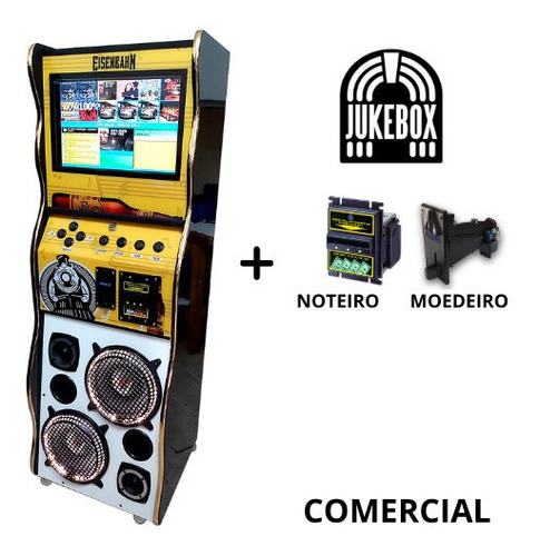 Maquina De Musica Jukebox Comercial Tela 17 Polegadas Slim 