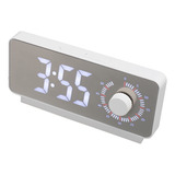 Reloj Despertador Digital Con Espejo, Recargable, Led, 10 °c