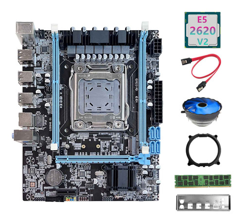 Placa Madre X79 V389+e5 2620 V2cpu+ddr3 Recc 4 Gb De Ram+ven