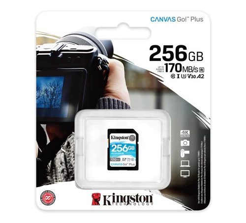 Cartão Memória Sd Xc Kingston 256gb Sdg3/256gb 170mb/s