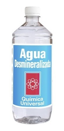 Agua Desmineralizada 1 Litro Química Universal/ferrepernos