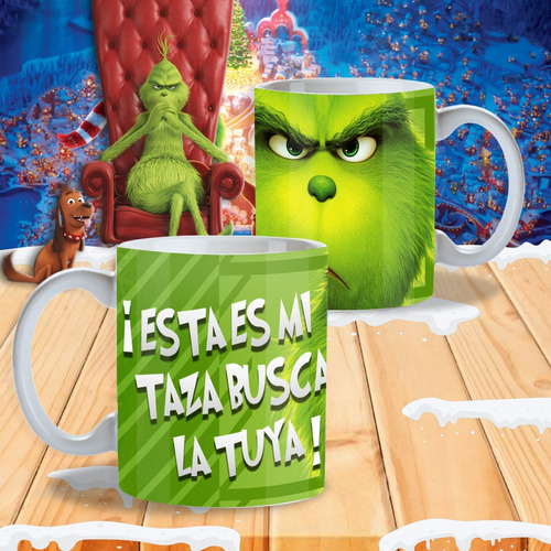 Pack Plantillas Para Tazas Navidad Grinch 