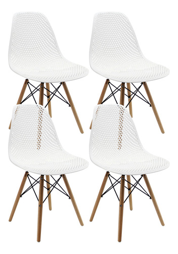 Kit X 4 Silla Air Tipo Eames Para Sala Comedor- Restaurante