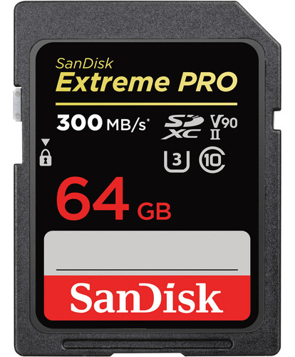 Cartão Sdxc 64gb Sandisk Extreme Pro 300mbs 8k Uhs-ii V90 U3