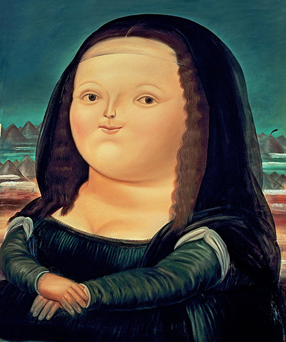 Póster De Fernando Botero, La Monalisa Mona Pinturas Famosas
