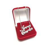 Colar Personalizado Nome Anna Carla Feminino Aço + Caixinha