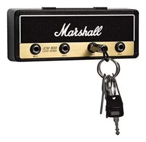 Porta Llaves Marshall Amplificador 4 Llaveros Color Negro