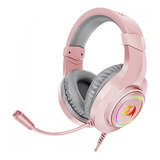 Headset Gamer Redragon Hylas Rosa Rgb H260-p Entrega Hoje Sp