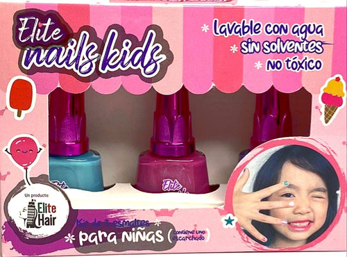 Esmalte Elite Kit Niñas Candy - mL a $1200