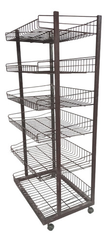 Exhibidor Estantería De Metal Super Reforzado Con Ruedas 