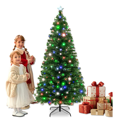 Ãrbol De Navidad 1.9m Artificial 1100 Ramas Con Led Estrella