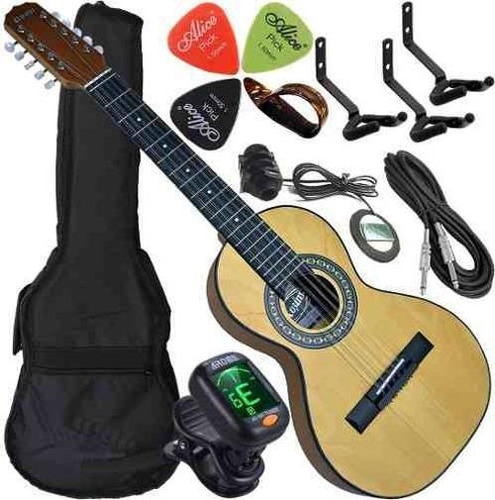 Kit Viola Elétrica Canhota Rozini Rv151 Caipira Aço Completo