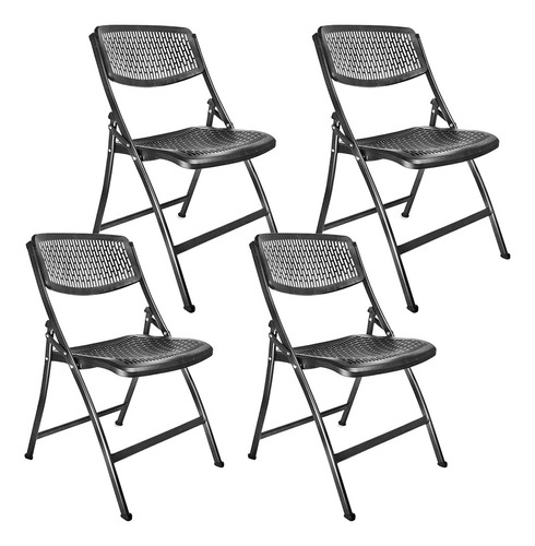 Set X4 Silla Plegable Camping Hogar Reforzada Confortable