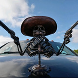 Cowboy Skull Gunman Capucha Decorativa Escultura De Resina