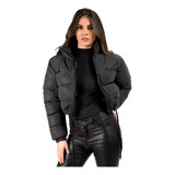 Chaqueta De Plumón Plegable Con Cuello Redondo Para Mujer C