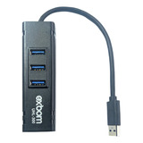 Adaptador Hub 3 Portas Usb 3.0 +  Lan Gigabit Rj-45 Barato