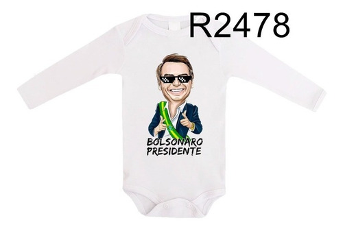 Roupa De Bebê Personalizado Bolsonaro R2478