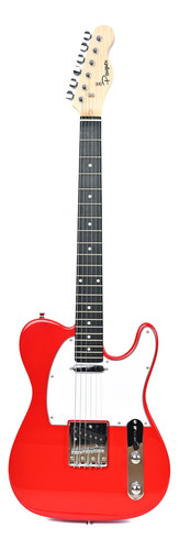 Guitarra Eléctrica Parquer Custom Tl100 Telecaster De Caoba 2019 Roja Multicapa