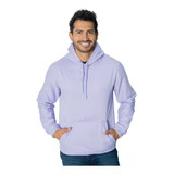 Buzo De Capota Hoodie Lila Algodon Perchado 250g